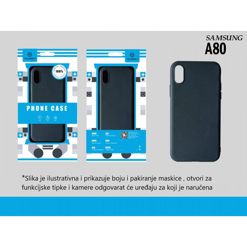 Maskica silikonska za Samsung Galaxy A80 - Crna
