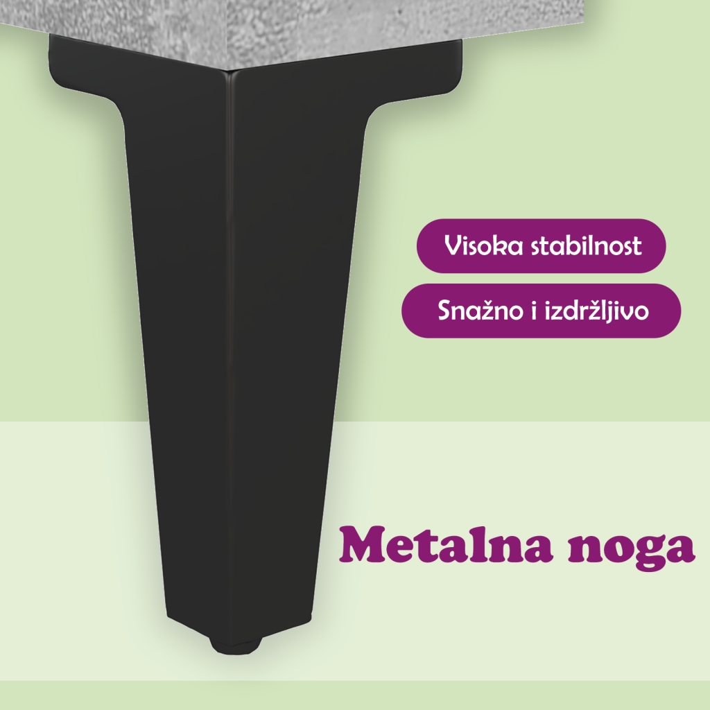 Noćni ormarić siva boja betona od konstruiranog drva