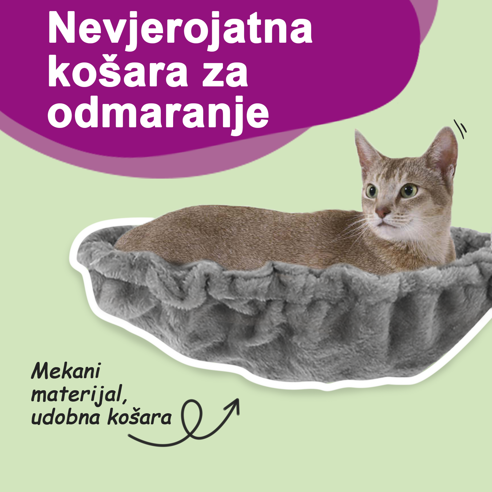 Penjalica za mačke sa stupovima za grebanje svjetlosiva 105 cm