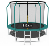 Vrtni trampolin Premium Yump 312 cm (10ft) s unutarnjom mrežom i ljestvama - tirkizbu