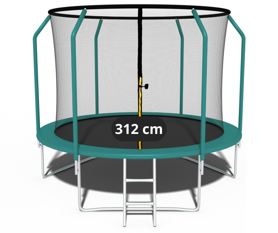Vrtni trampolin Premium Yump 312 cm (10ft) s unutarnjom mrežom i ljestvama - tirkizbu