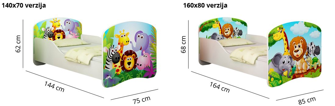 Dječji krevet ACMA s motivom + ladica 160x80 cm 32 Knight