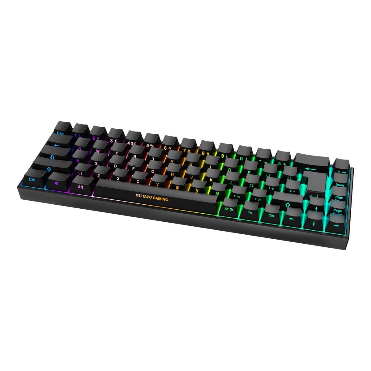 DELTACO GAMING Tipkovnica Bežična DK440R CRNA RGB osvjetljenje - UK Layout