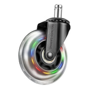 DELTACO Rainbow LED kotačići za igraće stolice, Motion Powered Rainbow LED, 5 komada