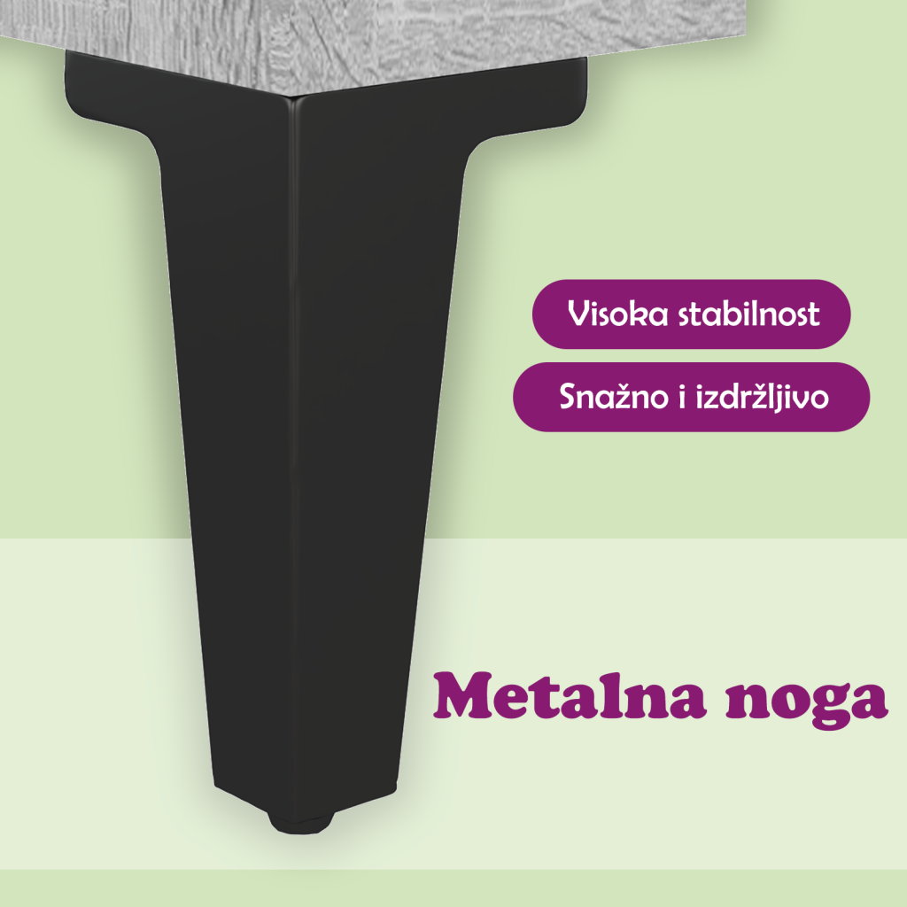 TV ormarić s metalnim nogama boja hrasta sonome 103,5x35x50 cm