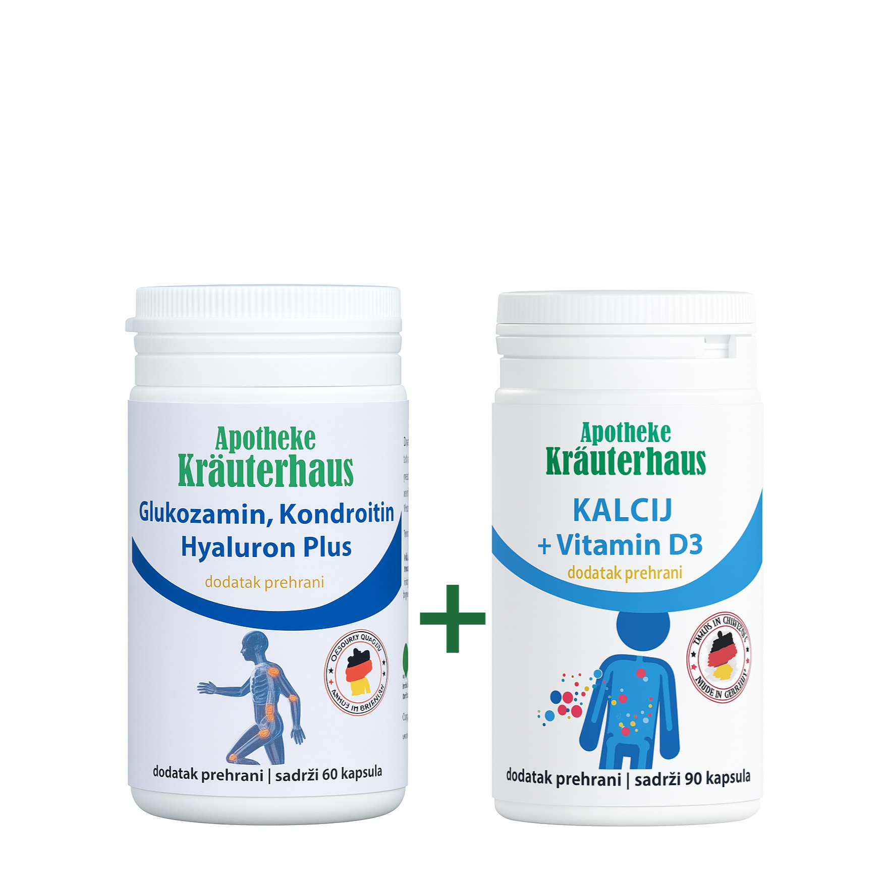 Set Glukozamin, Kondroitin, Hijaluron Plus & Kalcij + Vitamin D3