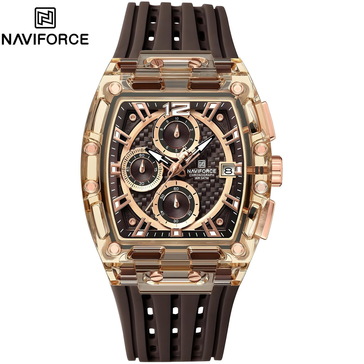 Sat NAVIFORCE SI-38625 - Smeđa KP38625