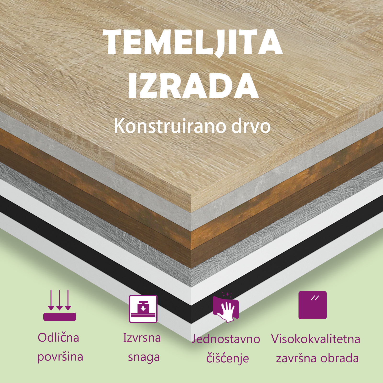 Stolić za kavu boja hrasta 80x55,5x41,5 cm konstruirano drvo