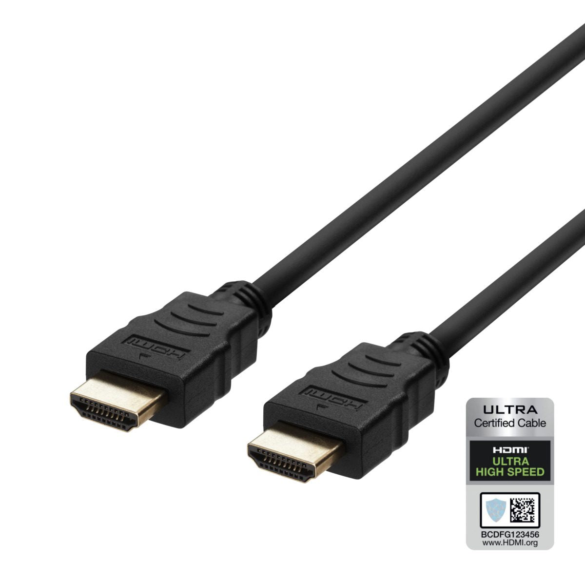 DELTACO Kabel Ultra High Speed HDMI ARC, QMS, 8K u 60Hz, 4K UHD u 120Hz, 1m, crni