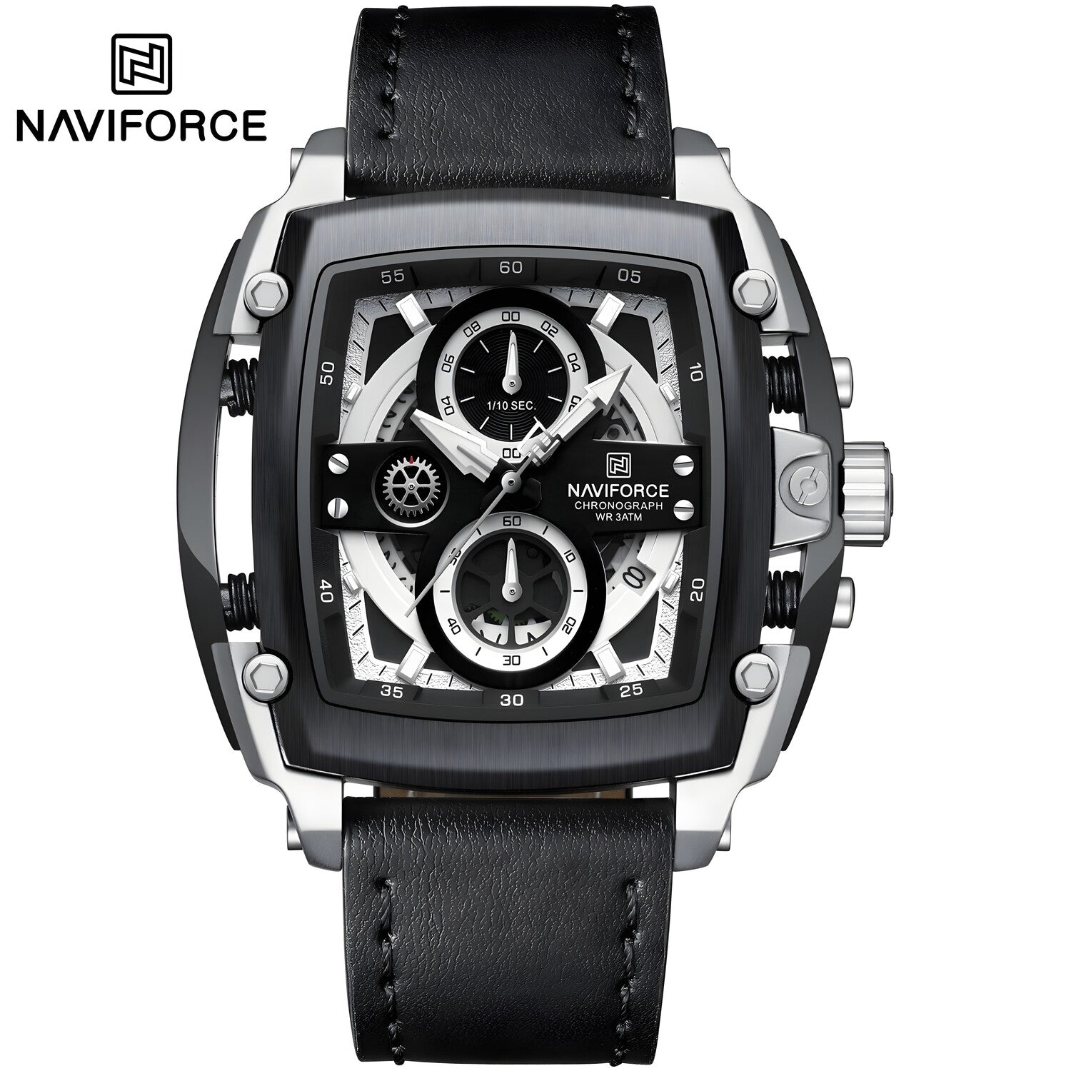 Sat NAVIFORCE TU-38629 - Crna / Srebrna KP38629