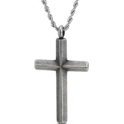 Ogrlica PU-38413 Cross - Siva KP38413