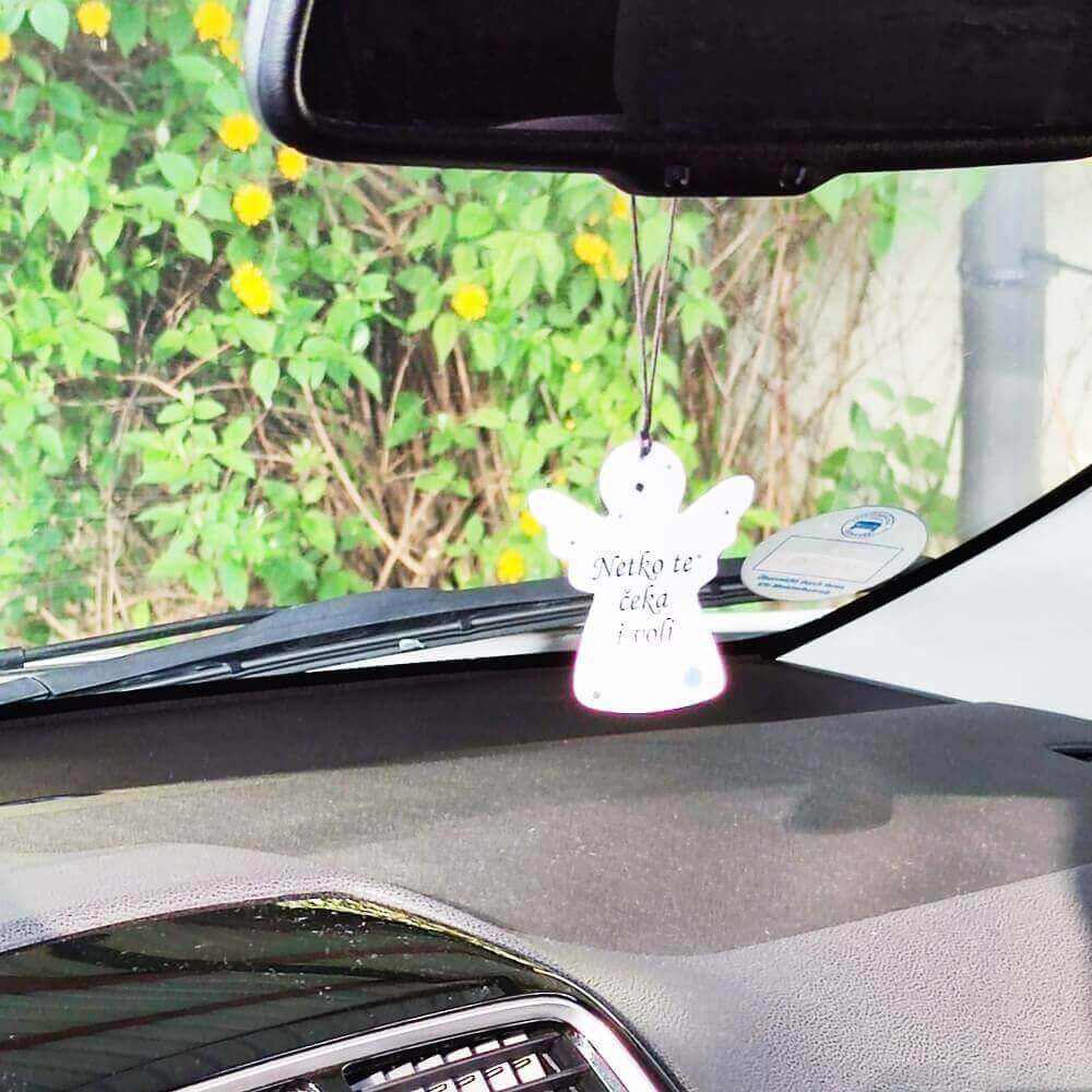 Privjesak za auto - ANĐEO  Vozi polako Š1233