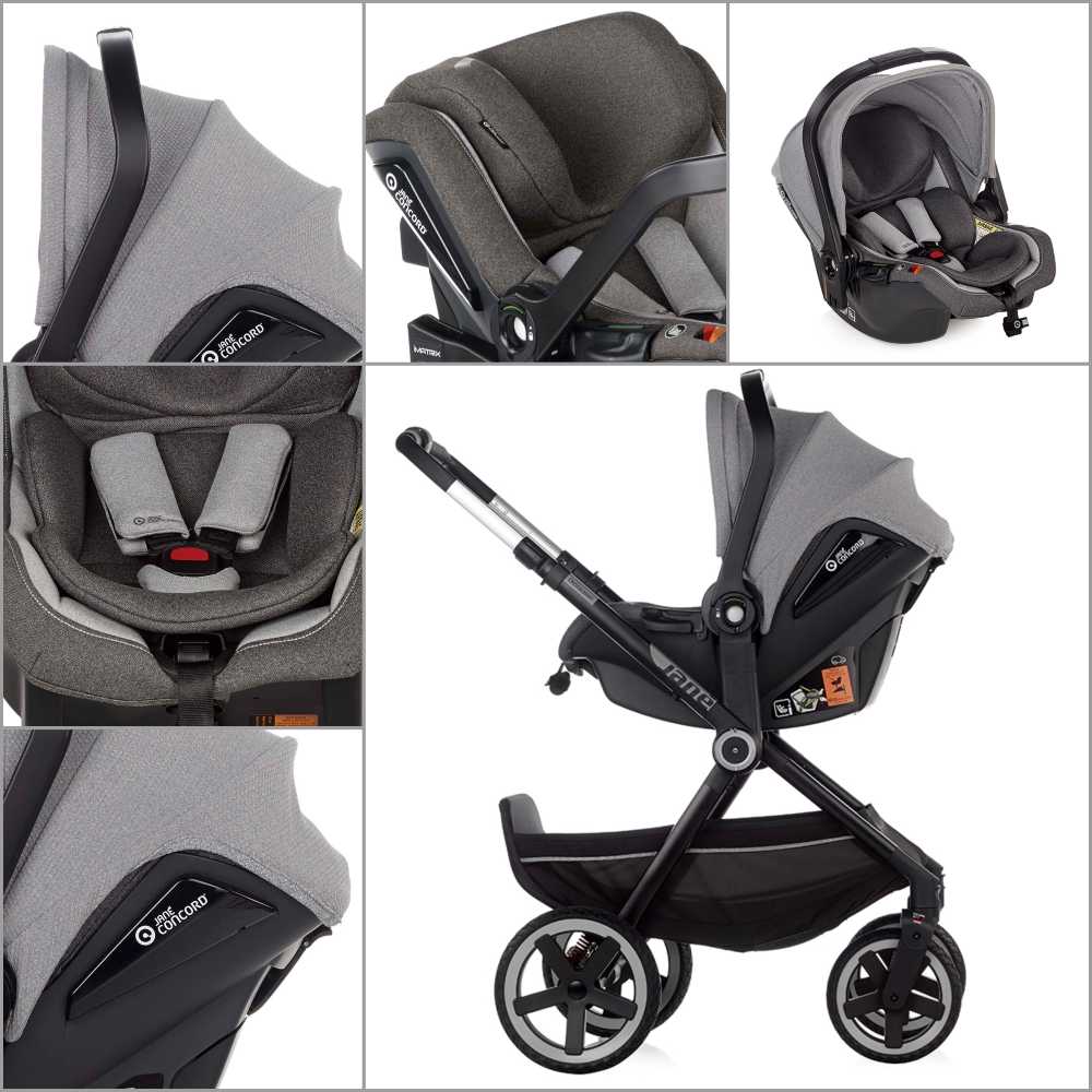 JANE Crosslight 3 Silver Shadow dječja kolica 3u1, Cold Black