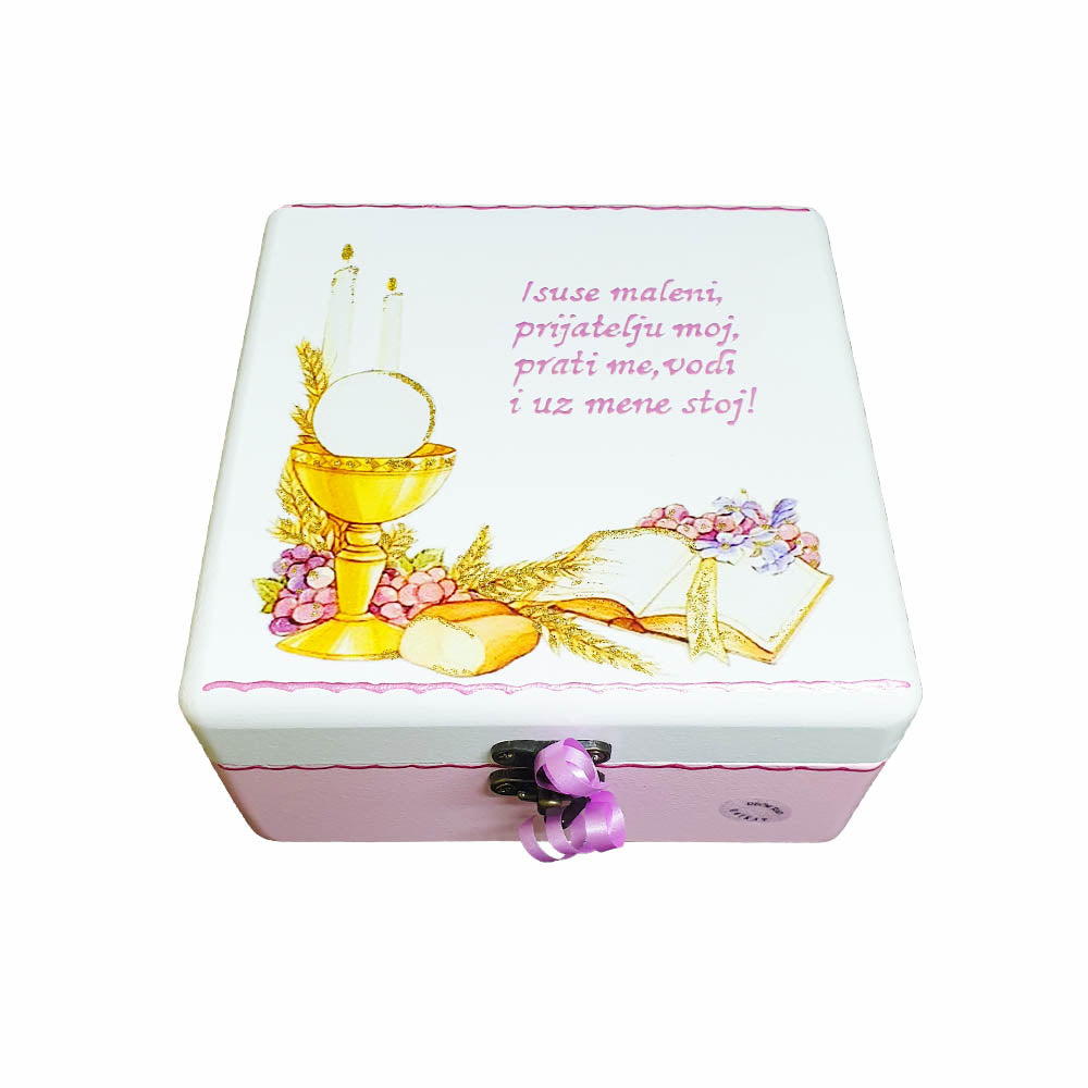 Personalizirane kutije za Prvu sv. Pričest – Savršen poklon za djecu, svećenike i vjeroučitelje - 2. 16x16x10cm -16564