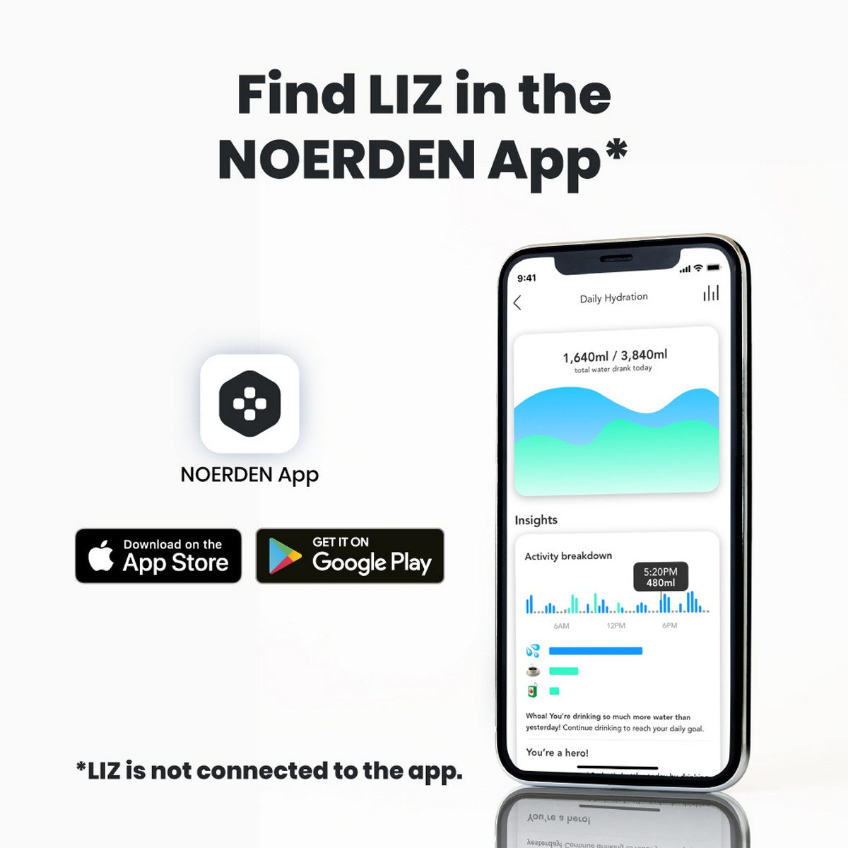Noerden LIZ pametna boca 350ml BIJELA