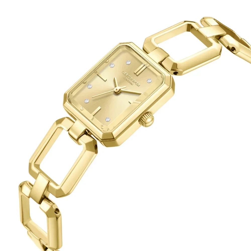 RUČNI SAT LEE COOPER 8393 - Brojčanik zlatna, remen zlatna, kućište zlatna (110)