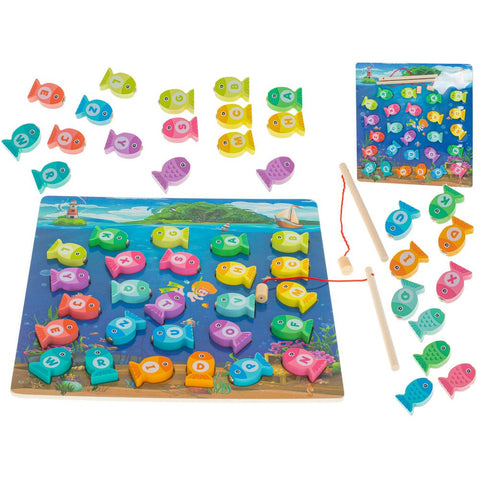 Drvena igra pecanje sa montessori magnetom 3u1