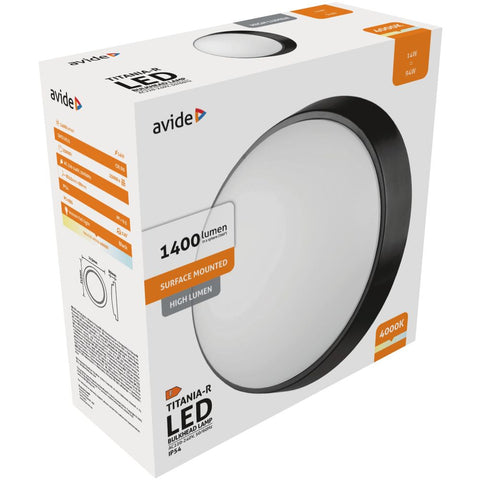Avide plafonjera IP54 titania okrugla 14W NW
