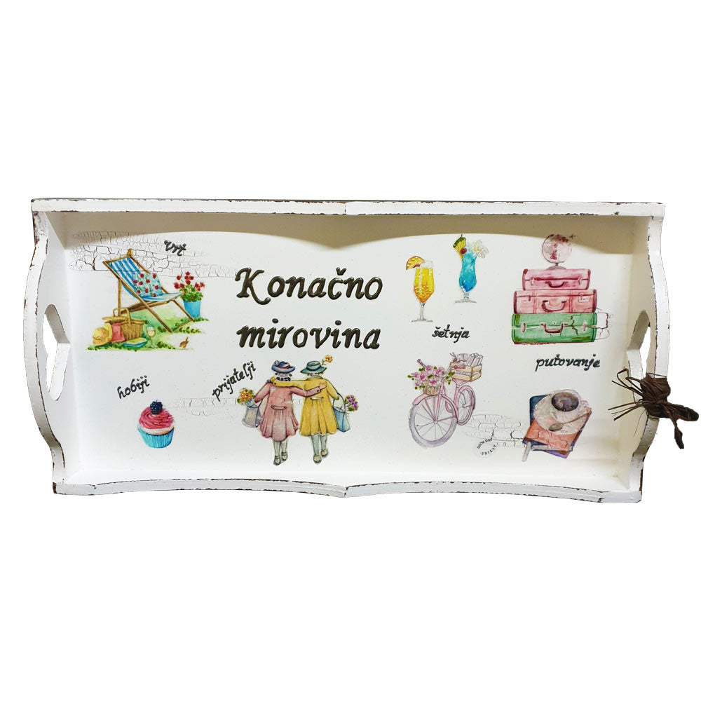 Poklon za odlazak u mirovinu/penziju! Poslužavnik    Š16120