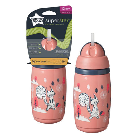 Tommee Tippee Superstar™ &quot;INSULATED&quot; termo čaša sa silikonskom slamkom na izvlačenje, 266 ml, 12MJ+
