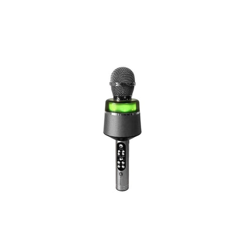 N-Gear mikrofon karaoke STAR MIC, BT, RGB svjetlosni efekti, baterija, srebrni