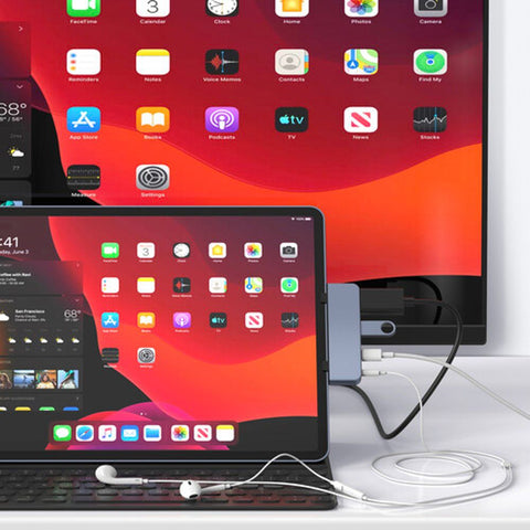HyperDrive, 4 u 1 USB-C HUB za iPad Pro, iPad Air, iPad Mini, space grey