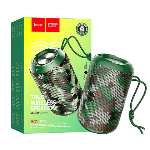 Hoco zvučnik bežični, Hoco HC1, Bluetooth, 1200mAh, 5W, IPX5 - HC1 Camouflage Green