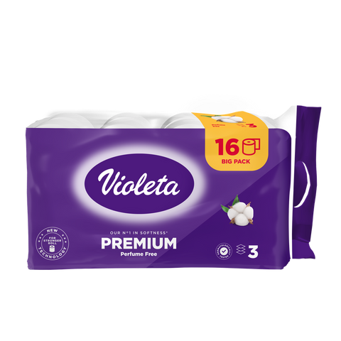 Violeta Toaletni papir 16/1, 3-sloja, premium, Natural