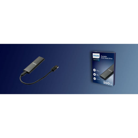Philips SSD disk eksterni 500GB, ultra speed, space grey