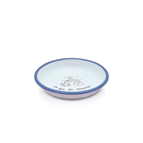 Metalac duboki tanjur pink unicorn 18 cm