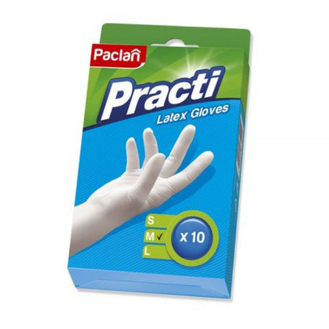 Paclan latex rukavice M 10/1