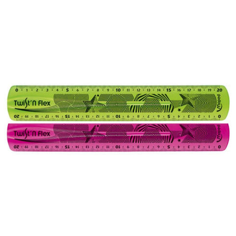 Ravnalo 20 cm Twist&#39;n flex sort boje Maped