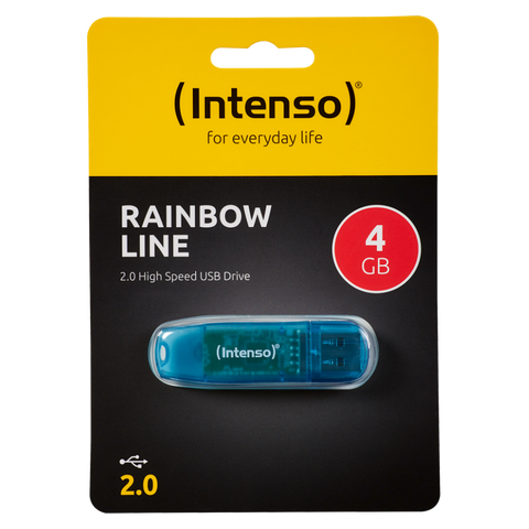 (Intenso) USB Flash drive 4GB Hi-Speed USB 2.0, Rainbow Line, PLAVI - USB2.0-4GB/Rainbow