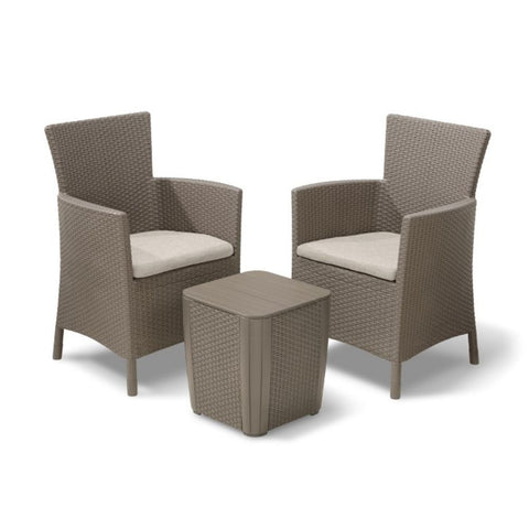 Keter balkonski set Iowa Balcony, 2 stolice + box stolić CU 224383