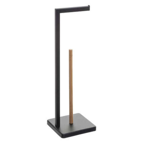 FIVE DRŽAČ TOALETNOG PAPIRA NATUREO, 64,5X20X20 CM, METAL/BAMBOU, CRNI
