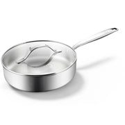 BE Living Duboka tava s poklopcem Stainless Steel 24 cm nehrđajući čelik