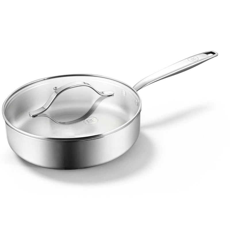 BE Living Duboka tava s poklopcem Stainless Steel 24 cm nehrđajući čelik