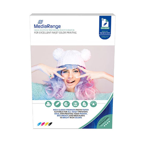 MediaRange FOTO PAPIR A4 100kom 220g SJAJNI za InkJet pisače
