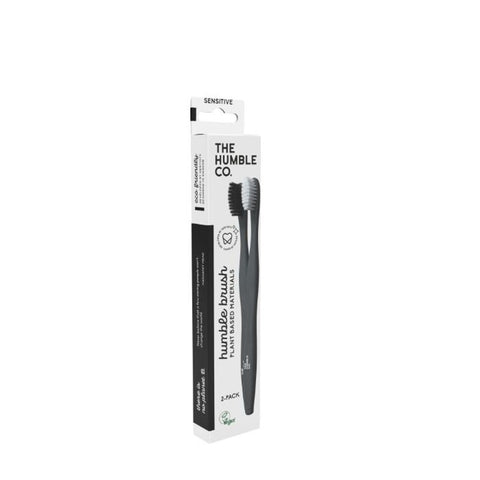 The Humble&amp;Co black četkica za zube, sensitive 2-pack