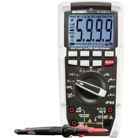 VOLTCRAFT VC-450 E ručni multimetar digitalni otporan na mlazove (IP65) CAT III 1000 V, CAT IV 600 V Zaslon (brojevi): 6000