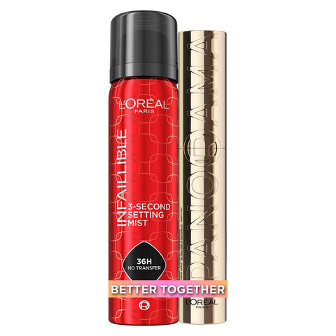 L&#39;Oreal Paris Volume Million Lashes Panorama Maskara + L&#39;Oreal Paris Infaillible Setting Sprej Set