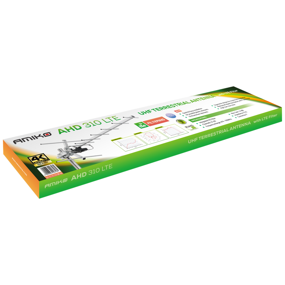 Amiko Antena Loga UHF 18 elemenata, Alu, 14dB, LTE filter - AHD 310 LTE
