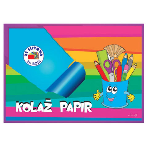 Papir kolaž A4 25 listova, sjajni
