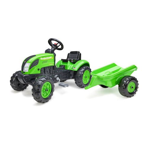 Falk traktor s prikolicom Country Farmer green