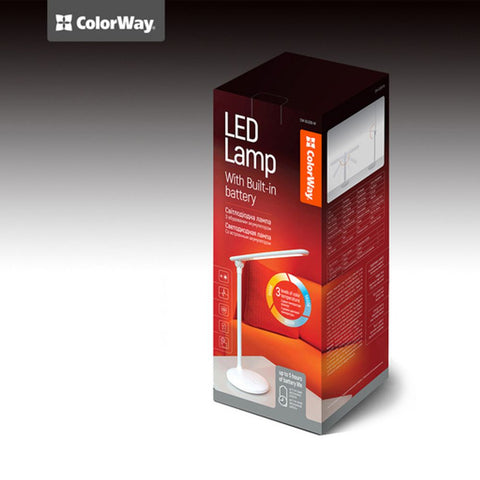 LED Stolna Lampa ColorWay s Ugrađenom Baterijom Bijela