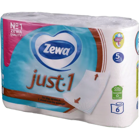 Zewa Toaletni papir just one, 5-slojni 6 kom
