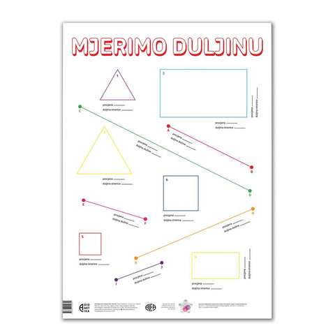 Mjerimo duljinu Plastificirani poster