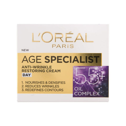 L&#39;Oreal Paris Age Specialist Anti-Wrinkle 55+ Dnevna njega za obnavljanje kože 50 ml