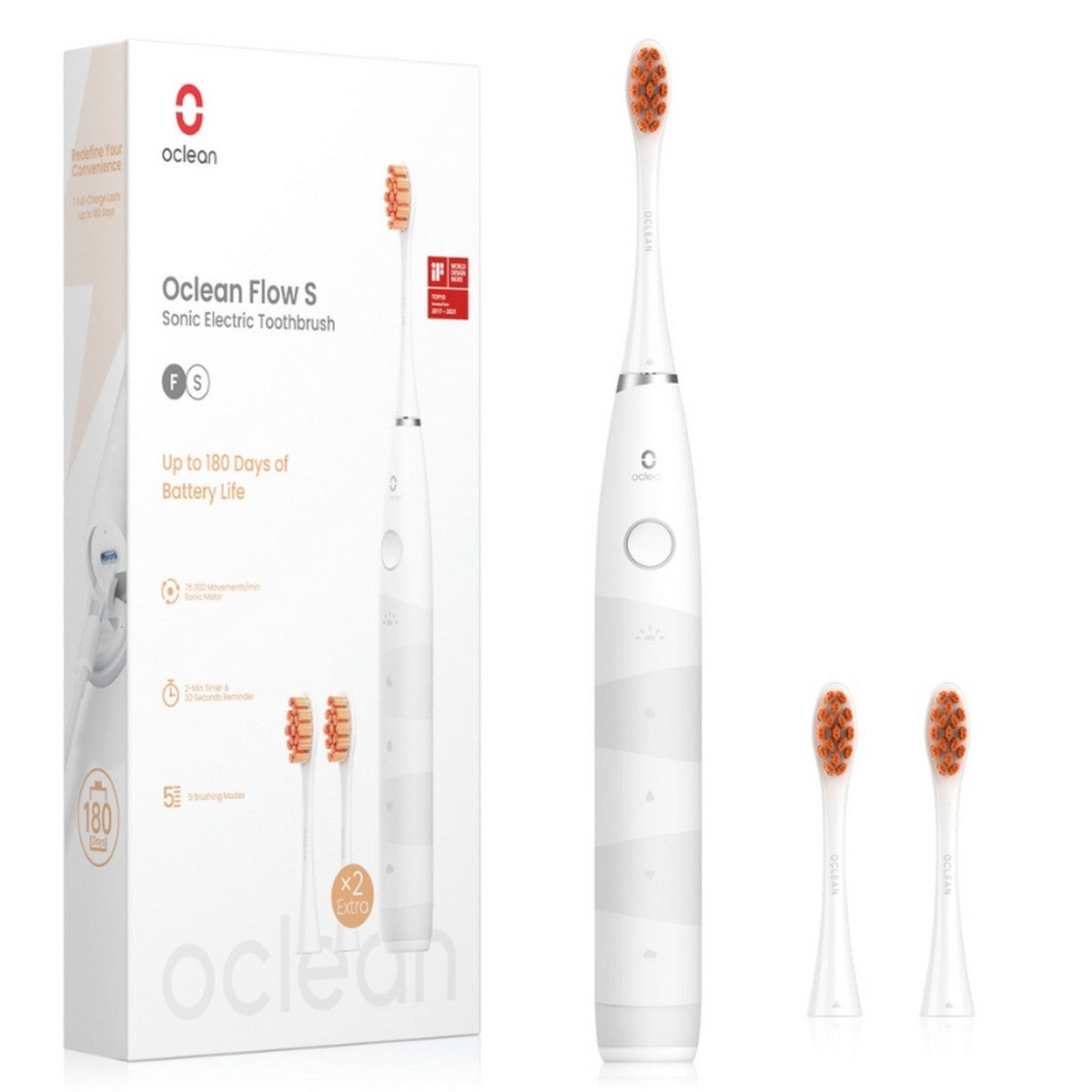 Oclean Električna Četkica za zube - Flow S - BIJELA