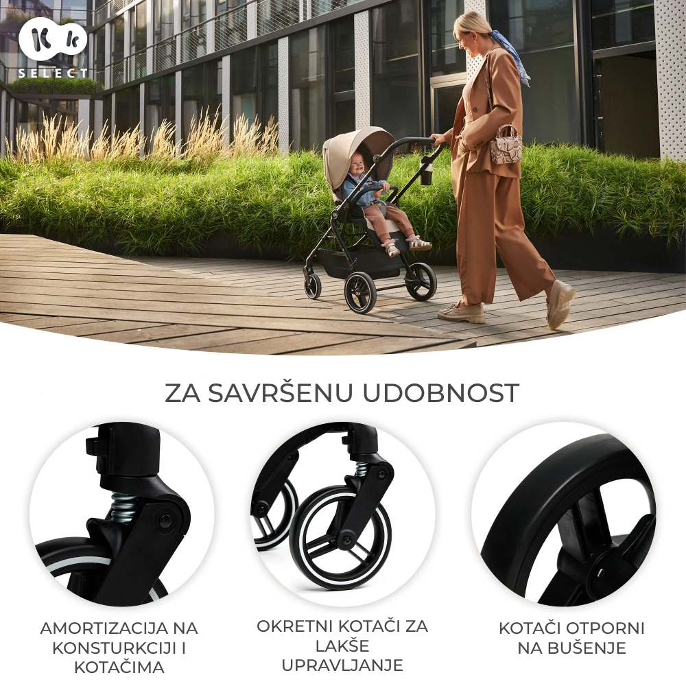 Kinderkraft dječja kolica Yoxi 2u1 - Moonlight Grey